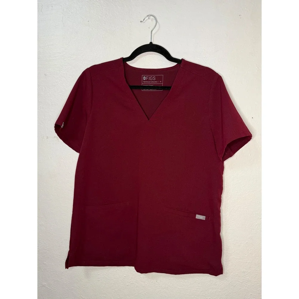 FIGS Technical Collection Women's M/L Scrubs Matching Set Burgundy